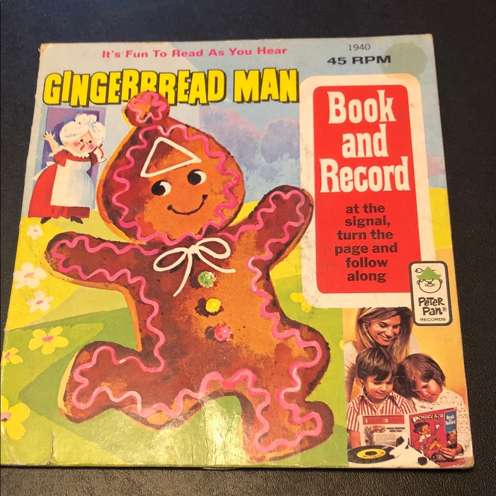 Gingerbread Man Book and Record - Colorful Vintage Cover